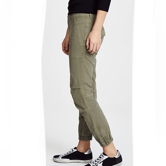 Nili Lotan Military Cropped Pants Camo Green 10 - Picture 3 of 11